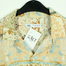 Laden Sie das Bild in den Galerie-Viewer, Second Hand ZARA Hemd Gr. M bunt gemustert kurzarm (*)