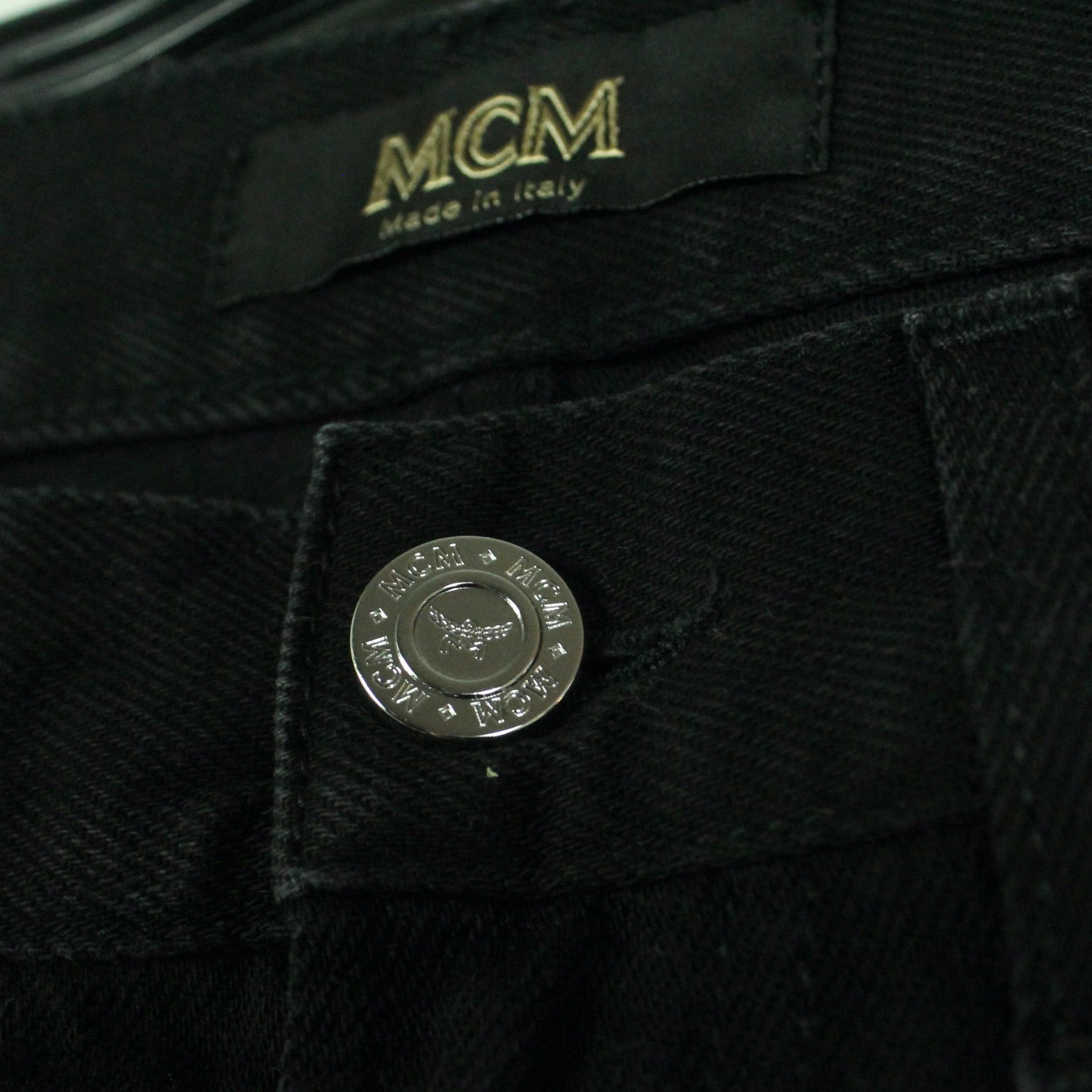 Second Hand MCM Jeans Schlaghaose Gr. 38 uni weites Bein  - Designer (*)