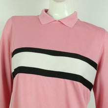 Laden Sie das Bild in den Galerie-Viewer, Second Hand GANNI Sweatshirt Gr. 38 rosa schwarz weiß Longsleeve mit Polokragen (*)