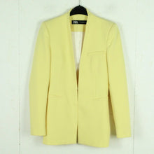 Laden Sie das Bild in den Galerie-Viewer, Second Hand ZARA Blazer Gr. XS gelb uni Jacke (*)