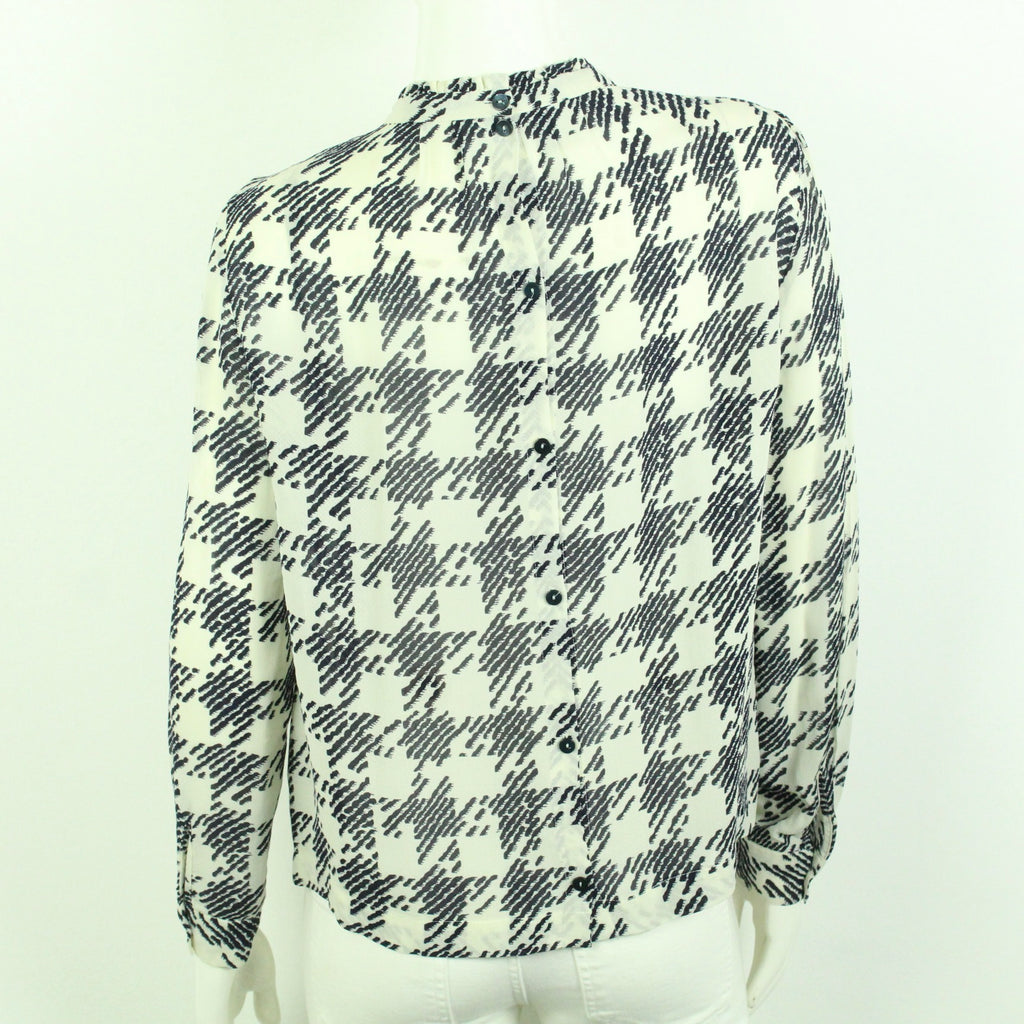 Second Hand BAUM UND PFERDGARTEN Bluse Gr. 40 weiß blau gemustert  (*)