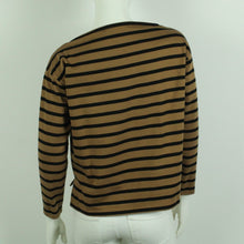 Laden Sie das Bild in den Galerie-Viewer, Second Hand BABYLONE Sweatshirt Gr. S braun schwarz gestreift (*)