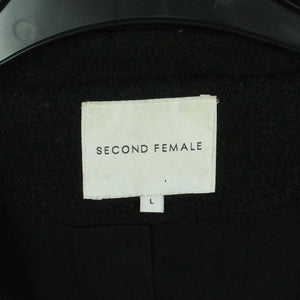 Second Hand SECOND FEMALE Mantel mit Wolle Gr. L schwarz Wintermantel (*)