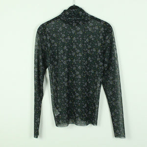 Second Hand EDITED Mesh Longsleeve Gr. 38 schwarz mehrfarbig geblümt (*)