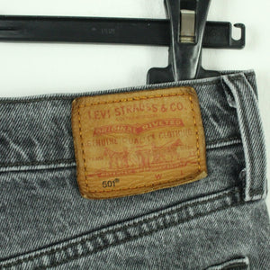 Second Hand LEVI'S PREMIUM Jeansshorts W30 grau Mod. 501 Denim Shorts (*)