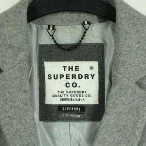 Second Hand SUPERDRY Mantel mit Wolle Gr M grau Übergangsmantel (*)