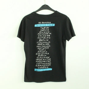 Vintage ED SHEERAN T-Shirt / Bandshirt Gr. S schwarz mit Print und Backprint DIVIDE TOUR (*)