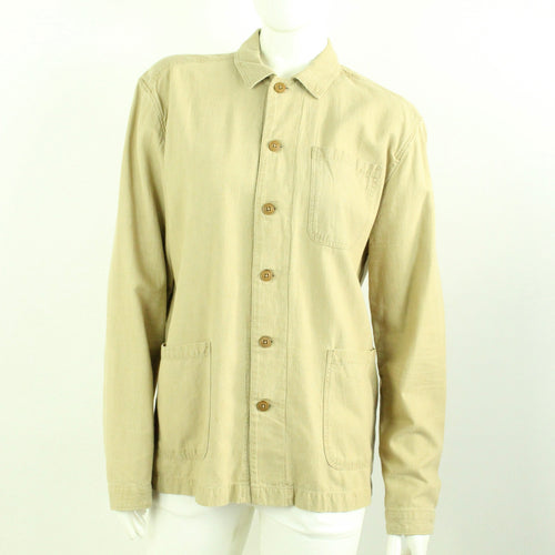 Second Hand ZARA Hemd Gr. M hellbraun uni oversized (*)