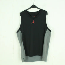 Laden Sie das Bild in den Galerie-Viewer, Vintage AIR JORDAN Tank Top Gr. XL schwarz mit Logo Print vorne