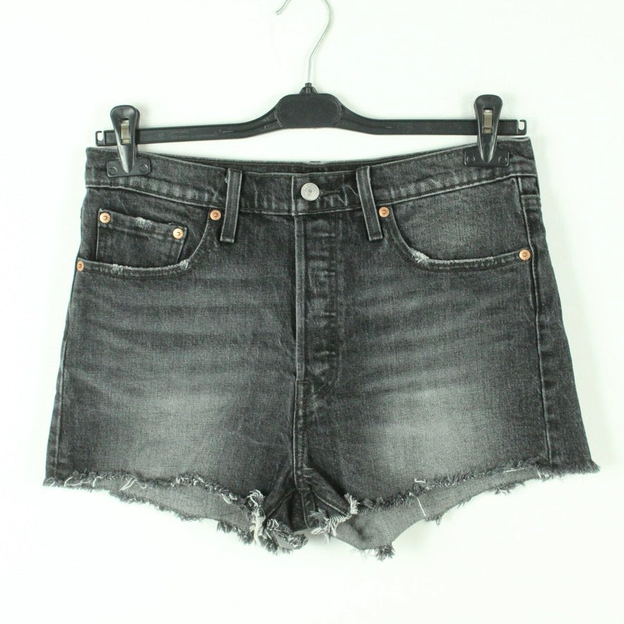 Second Hand LEVI'S PREMIUM Jeansshorts Gr. 29 grau Mod. 501 Denim Shorts (*)