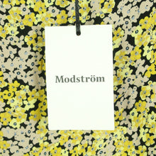 Laden Sie das Bild in den Galerie-Viewer, Second Hand MODSTRÖM Rock Gr. L gelb schwarz geblümt Mod: Ella Print Skirt - ungetragen (*)