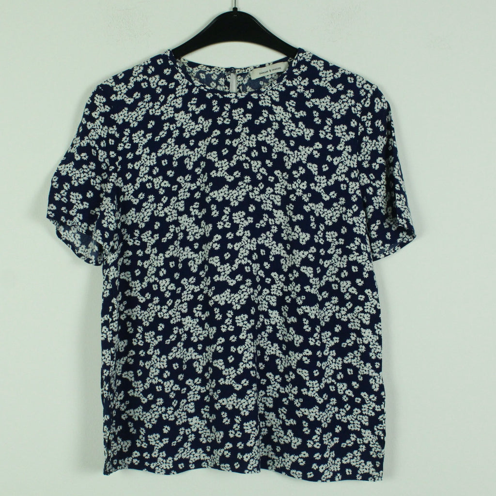 Second Hand SAMSØE SAMSØE Bluse Gr. S blau weiß geblümt (*)