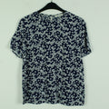 Second Hand SAMSØE SAMSØE Bluse Gr. S blau weiß geblümt (*)