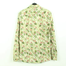 Laden Sie das Bild in den Galerie-Viewer, Second Hand BLÄCK Hemd Gr. M weiß grün floral gemustert langarm - tailored fit (*)