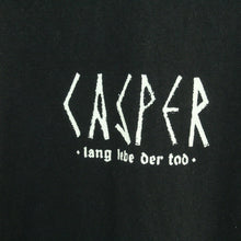 Laden Sie das Bild in den Galerie-Viewer, Vintage CASPER T-Shirt / Bandshirt Gr. M schwarz mit Print und Backprint LANG LEBE DER TOD (*)