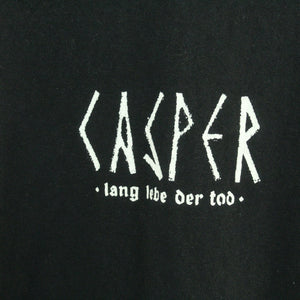 Vintage CASPER T-Shirt / Bandshirt Gr. M schwarz mit Print und Backprint LANG LEBE DER TOD (*)