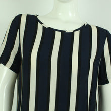 Laden Sie das Bild in den Galerie-Viewer, Second Hand SELECTED FEMME Kurzarmbluse Gr. 36 blau mehrfarbig gestreift (*)