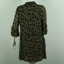 Laden Sie das Bild in den Galerie-Viewer, Second Hand GANNI Kleid Gr. 40 schwarz mehrfarbig geblümt (*)