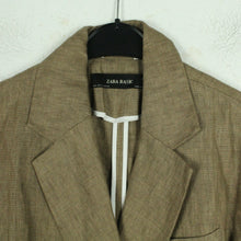Laden Sie das Bild in den Galerie-Viewer, Second Hand ZARA Leinenmantel Gr. M beige Leinen Mantel (*)