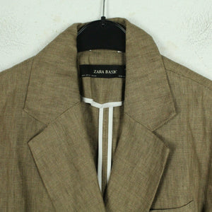 Second Hand ZARA Leinenmantel Gr. M beige Leinen Mantel (*)