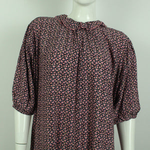 Second Hand BOII Kleid Gr. L schwarz rosa mehrfarbig geblümt (*)