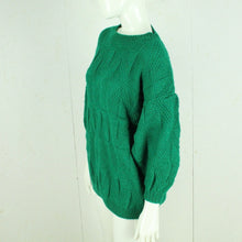 Laden Sie das Bild in den Galerie-Viewer, Vintage Pullover Female Gr. L grün uni Strick