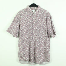 Laden Sie das Bild in den Galerie-Viewer, Second Hand OSCAR OF SWEDEN Hemd Gr. Lweiß bunt gemustert kurzarm (*)