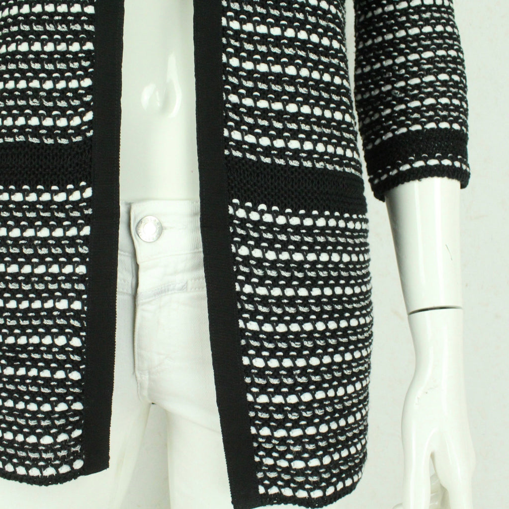 Second Hand PENNYBLACK Cardigan Gr. S schwarz weiß Strick (*)