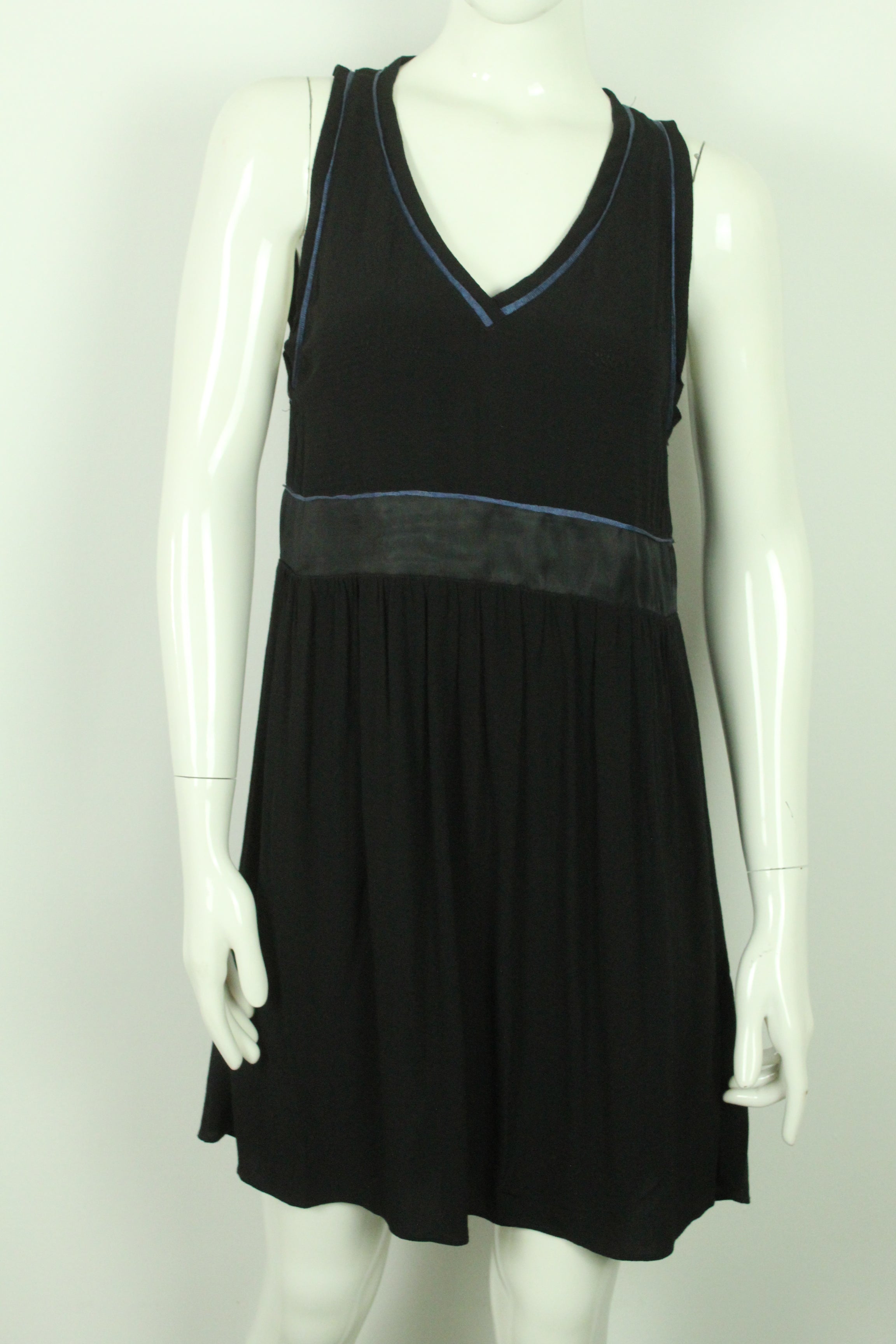Second Hand MAJE PARIS Kleid Gr. 38 schwarz blau (*)