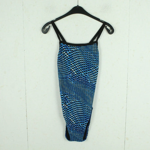 Vintage SPEEDO Badeanzug Gr. S schwarz mehrfarbig gemustert 80s 90s Beachwear