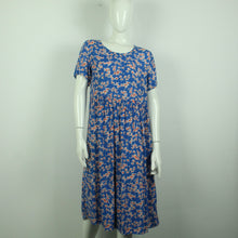 Laden Sie das Bild in den Galerie-Viewer, Second Hand PIECES Midikleid Gr. S blau mehrfarbig geblümt (*)