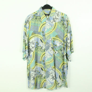 Vintage 90s Crazy Pattern Hemd Gr. XL bunt gemustert kurzarm (*)