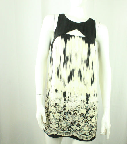 Second Hand SILENCE & NOISE Kleid Gr. S schwarz beige gemustert (*)