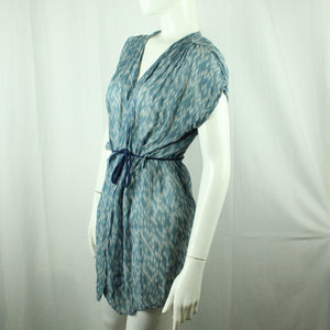 Second Hand GANNI Kimono Gr. one size blau weiß gemustert (*)