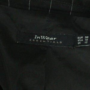 Second Hand INWEAR Blazer Gr. 38 schwarz weiß gestreift Jacke (*)