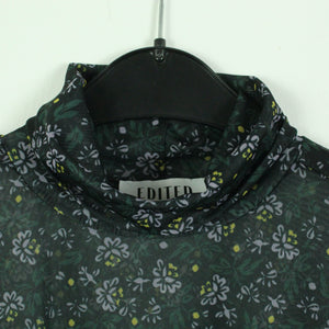 Second Hand EDITED Mesh Longsleeve Gr. 38 schwarz mehrfarbig geblümt (*)