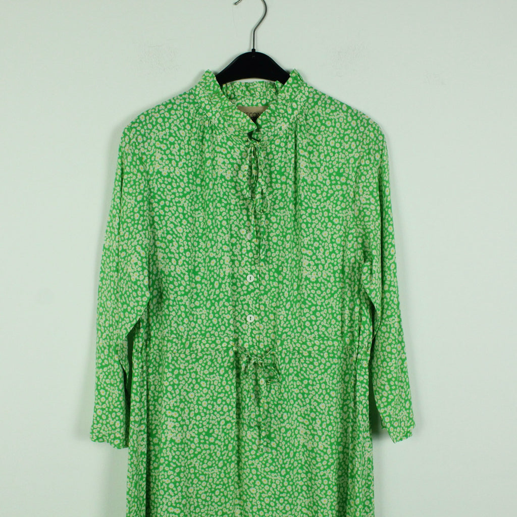 Second Hand SECOND ARRIVAL Kleid Gr. 38 grün weiß geblümt (*)