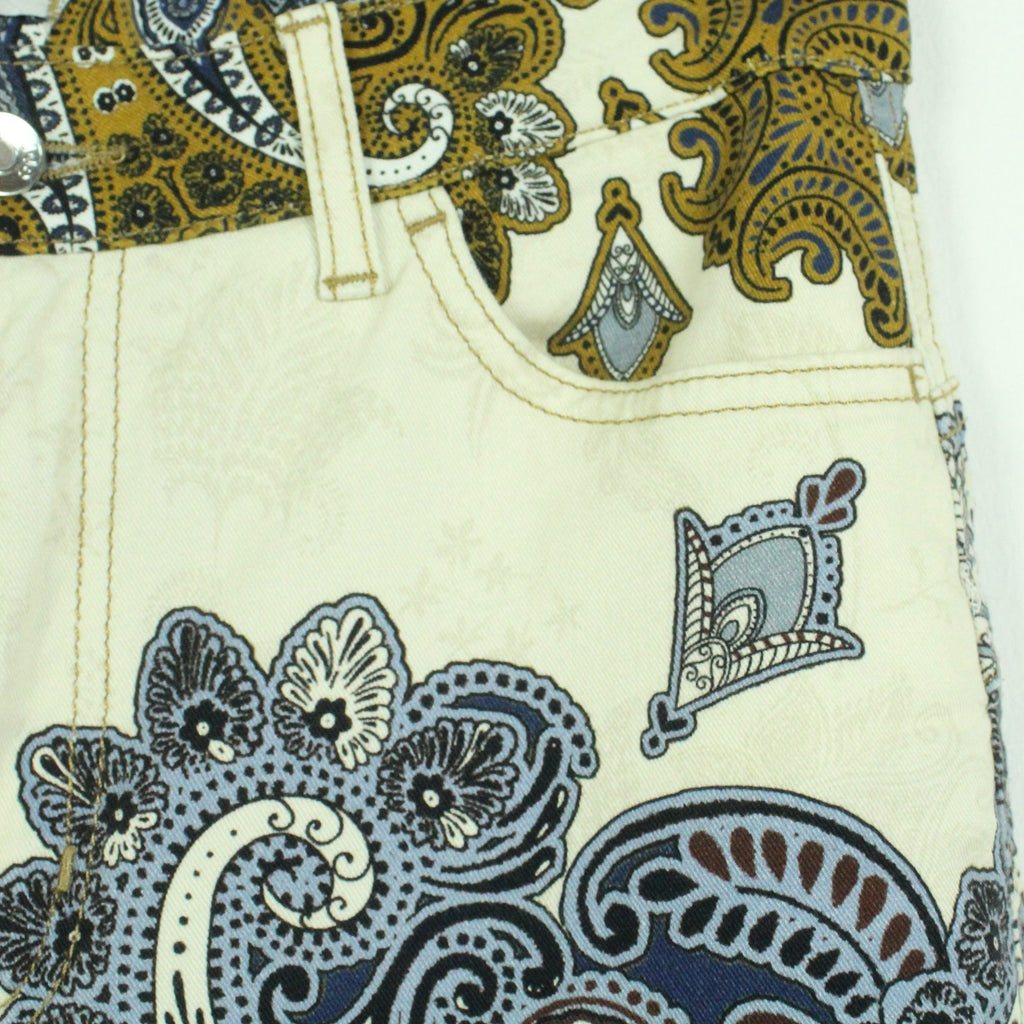 Second Hand LIU JO Hose Gr. 28 creme mehrfarbig gemustert (*)