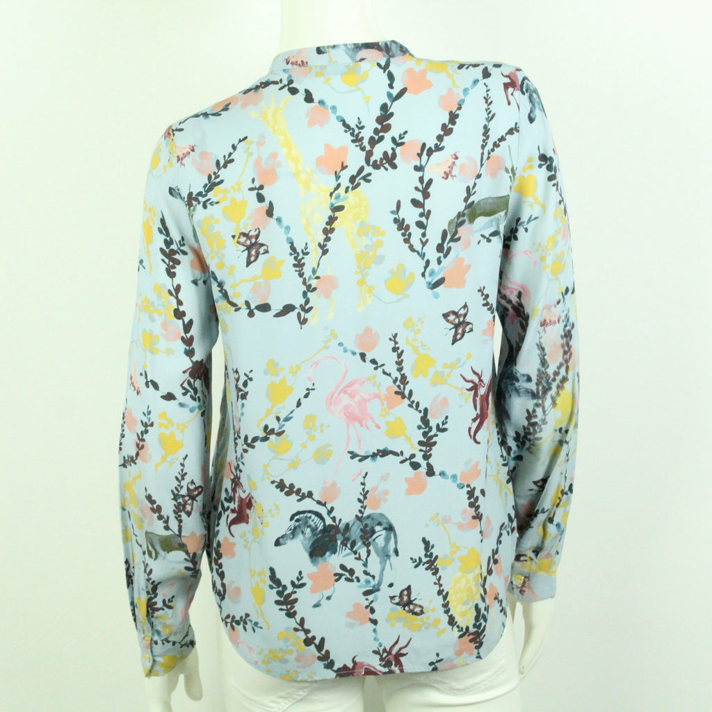 Second Hand STINE GOYA Bluse Gr. S blau floral gemustert  (*)