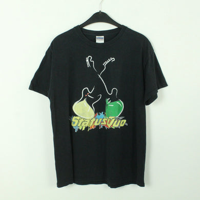 Vintage STATUS QUO T-Shirt / Bandshirt Gr. M schwarz mit Print und Backprint (*)