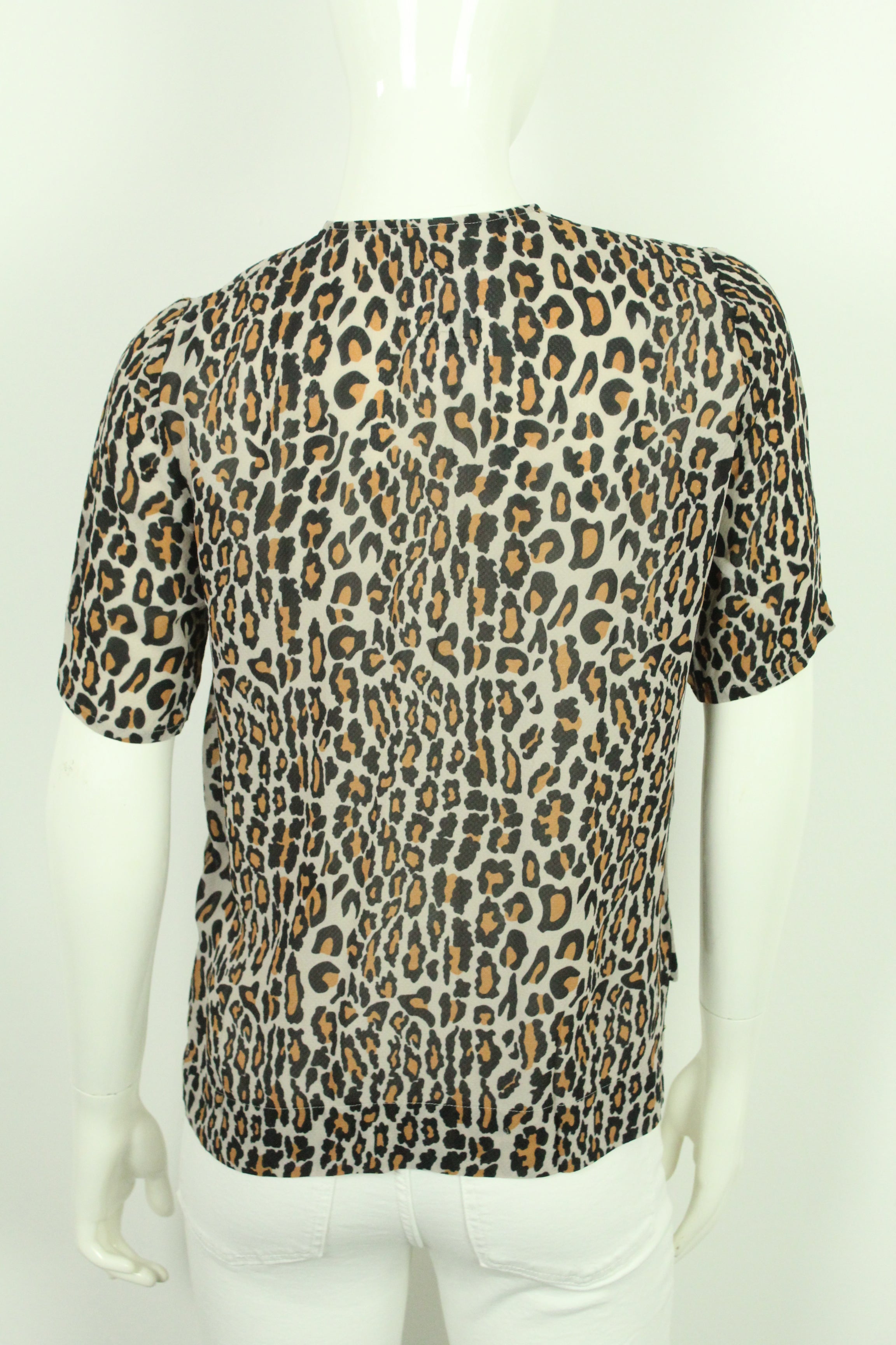 Rckenansicht Second Hand BAUM UND PFERDGARTEN Bluse Gr. 38 mit Seide Animalprint (*)