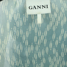 Laden Sie das Bild in den Galerie-Viewer, Second Hand GANNI Kimono Gr. one size blau weiß gemustert (*)
