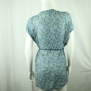 Second Hand GANNI Kimono Gr. one size blau weiß gemustert (*)
