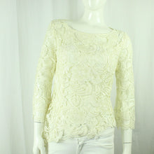 Laden Sie das Bild in den Galerie-Viewer, Second Hand MINX Bluse Gr. 36 creme Mod. Gloria Spitzenbluse Bluse NEU (*)
