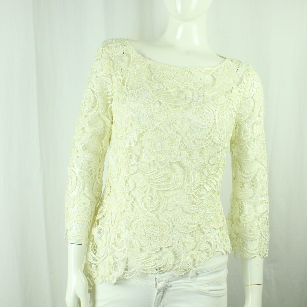 Second Hand MINX Bluse Gr. 36 creme Mod. Gloria Spitzenbluse Bluse NEU (*)