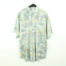 Laden Sie das Bild in den Galerie-Viewer, Vintage 90s Crazy Pattern Hemd Gr. L bunt gemustert kurzarm (*)