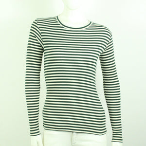 Second Hand MADS NORGAARD Longsleeve Gr. M Mod. Tuba grün creme gestreift (*)