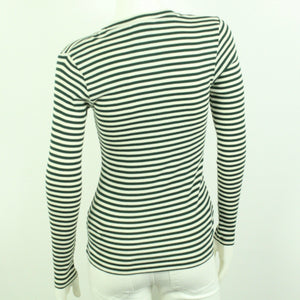 Second Hand MADS NORGAARD Longsleeve Gr. M Mod. Tuba grün creme gestreift (*)