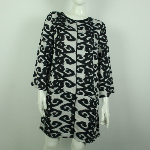 Second Hand DAY BIRGER ET MIKKELSEN Kleid Gr. 40 schwarz weiß gemustert (*)