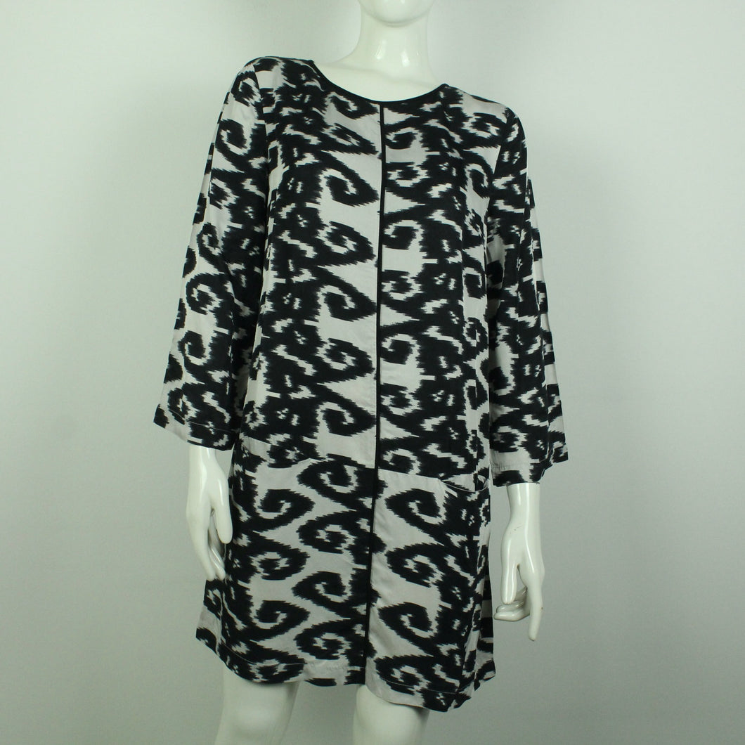 Second Hand DAY BIRGER ET MIKKELSEN Kleid Gr. 40 schwarz weiß gemustert (*)